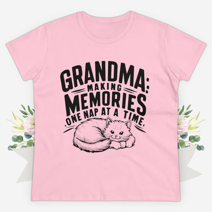 Grandpa Having Memory One Nap A Time  Women Cotton Tshirt