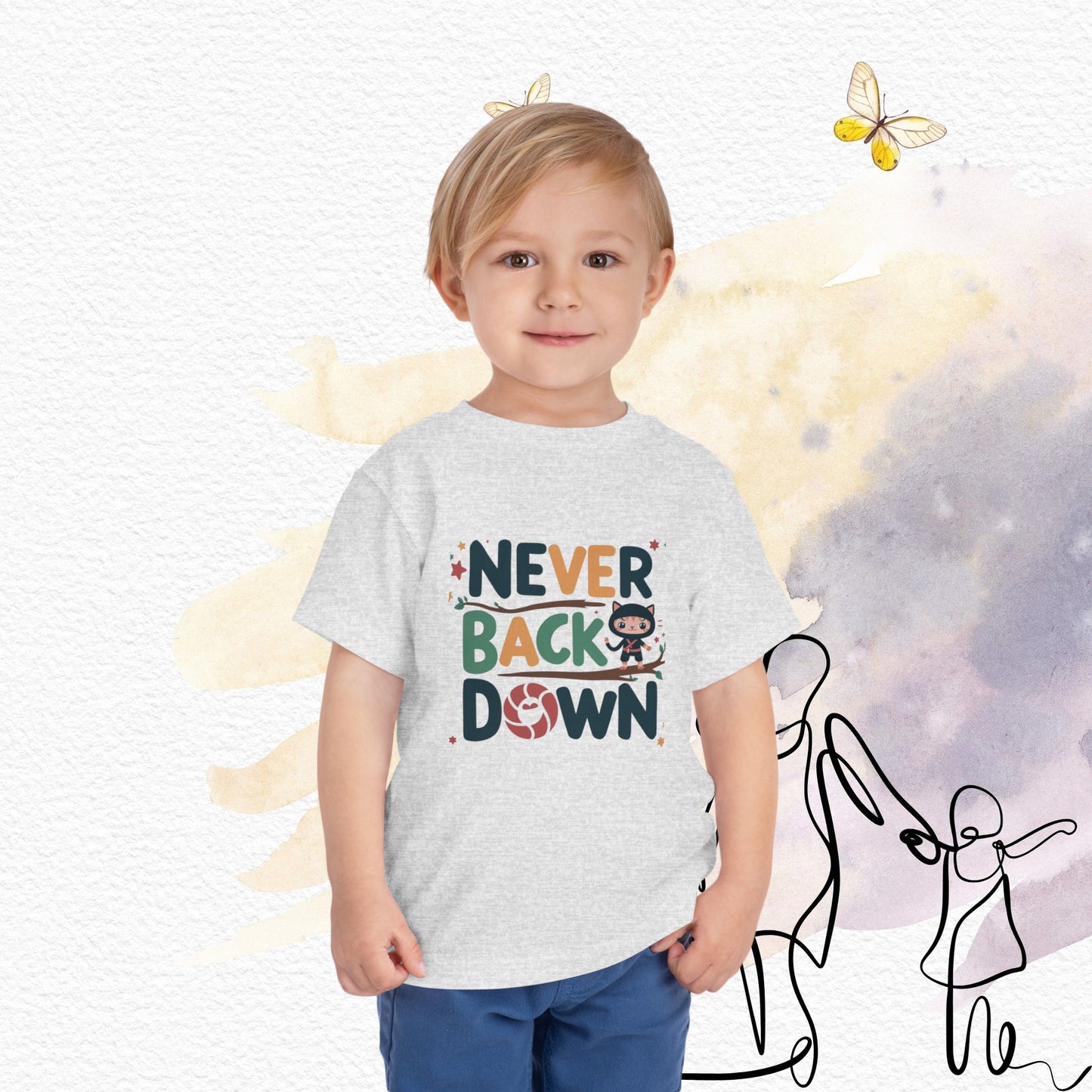 Never Back Down Shirts Toddler Cotton T-Shirts