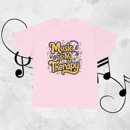 Music Is My Therapy Unisex Cotton Tshirt