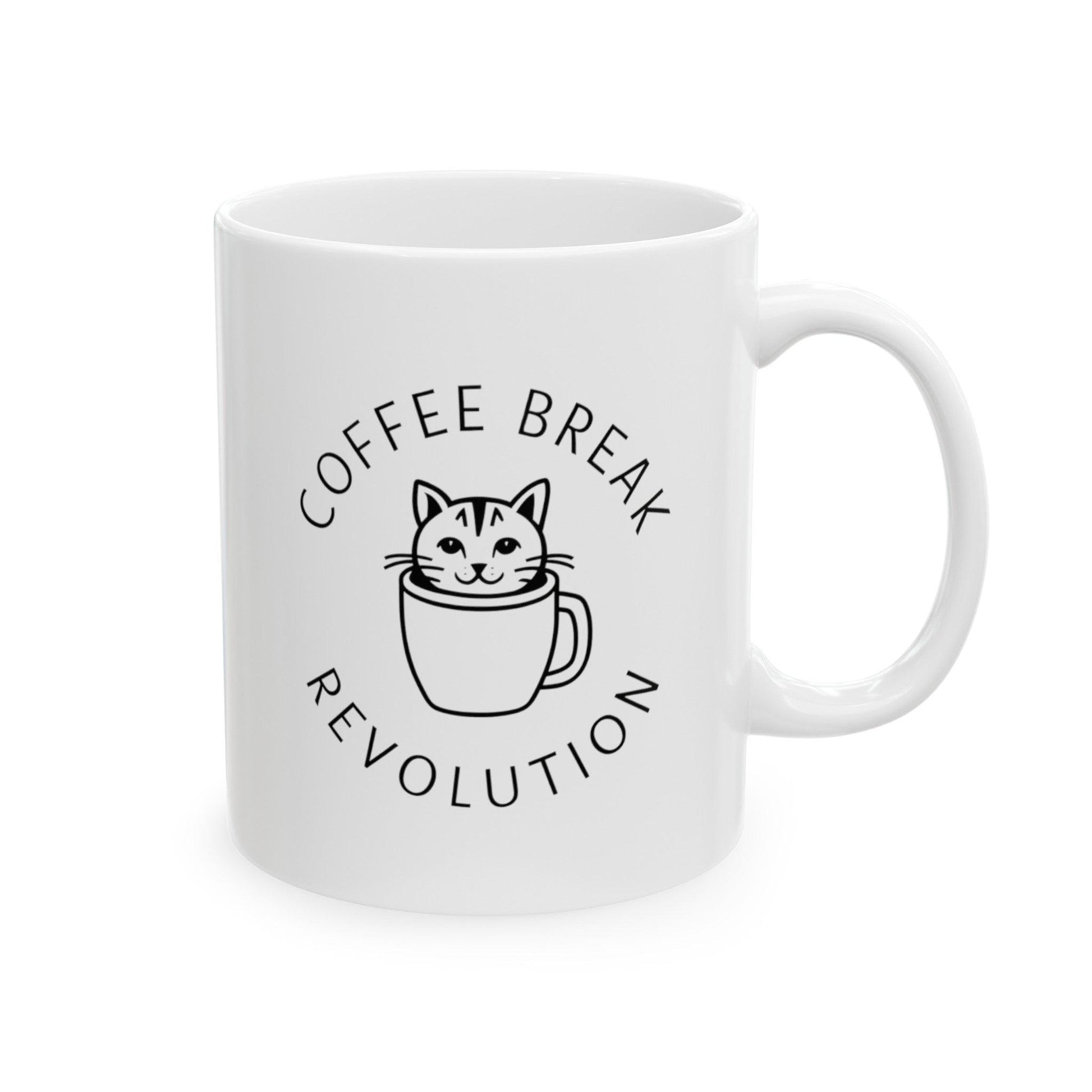 Billien Purrty Protest Printify 11oz Coffee Mugs Holiday Picks Home & Living Kitchen Mugs Sublimation Valentine's Day Valentine's Day Picks White base