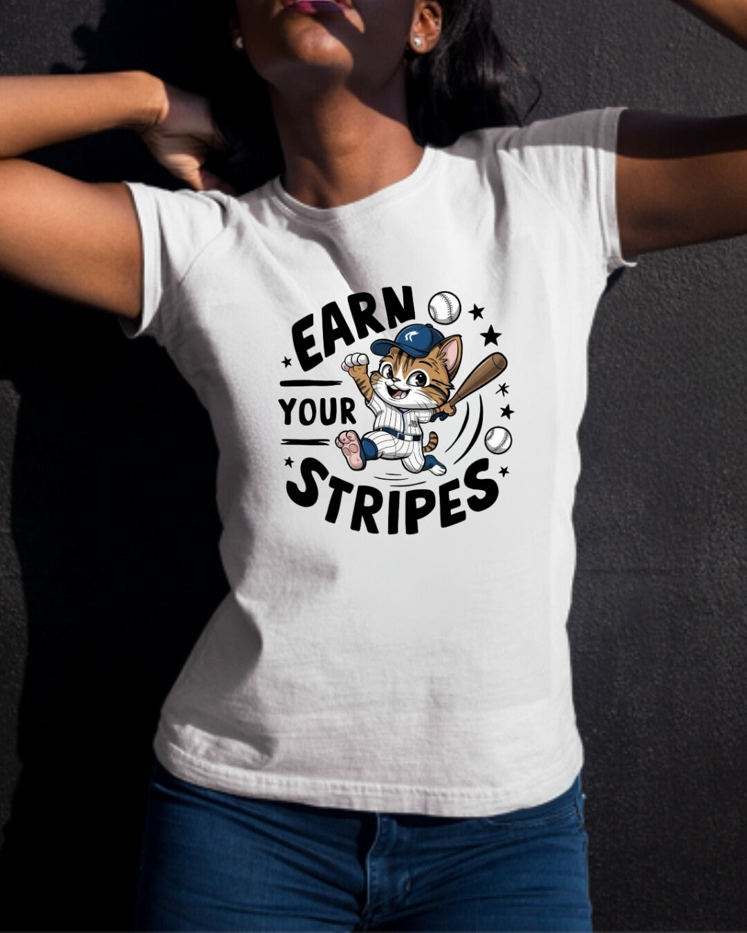 Earn Your Stripe Baseball Cotton T-Shirt