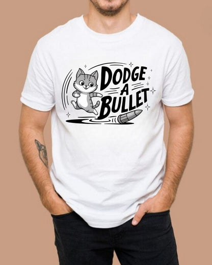 Dodge A Bullet Idiom Unisex Cotton T-Shirt