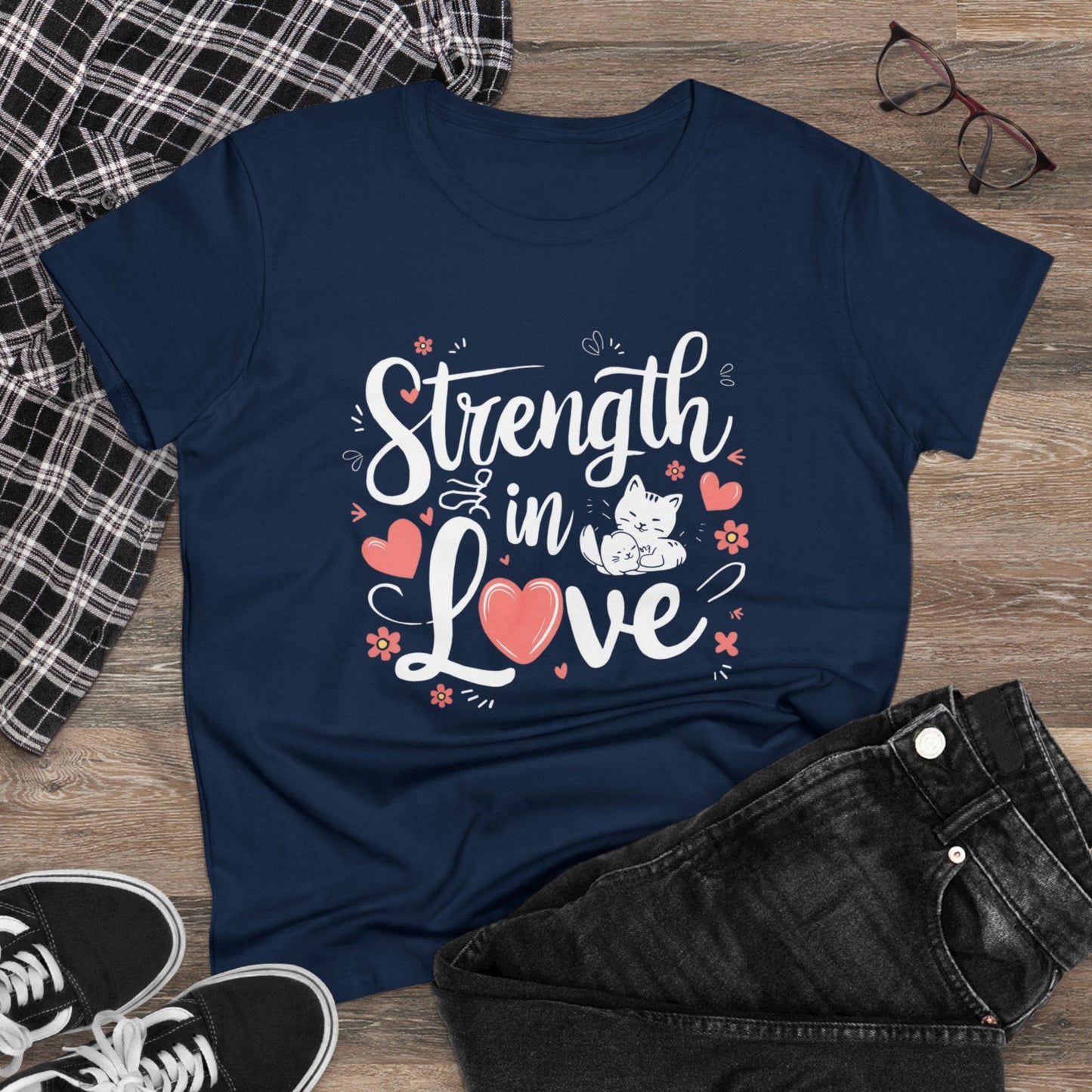 Strength In Love Women Cotton Tshirts