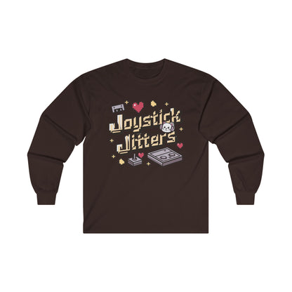 Joystick Jitters Vintage Retro Video Games Cotton Long Sleeve Tshirt