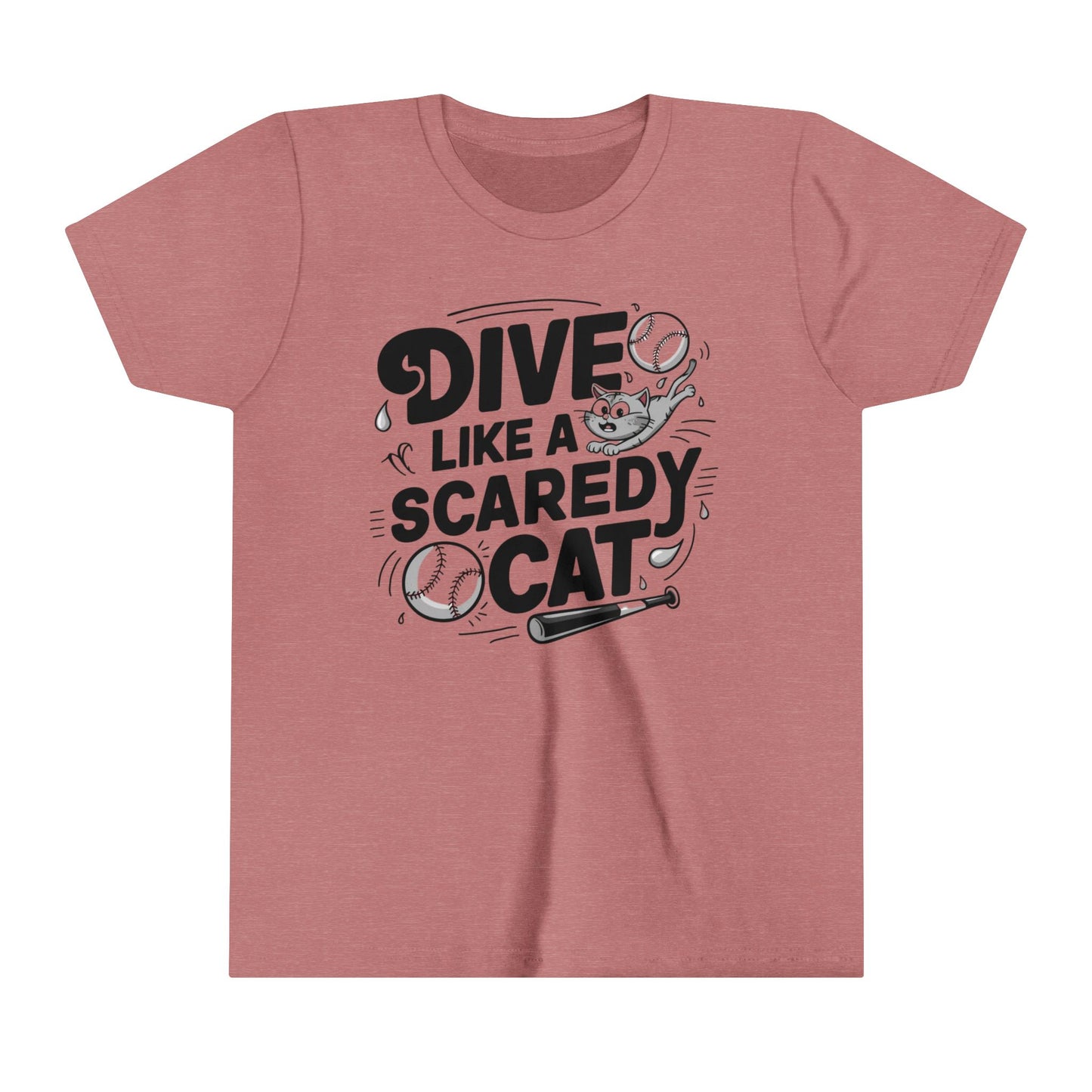 Dive Like Scaredy Cat Youth Heavy Cotton T-Shirt