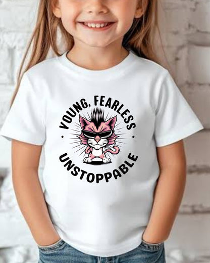 Young Fearless Unstoppable Youth Heavy Cotton T-Shirt