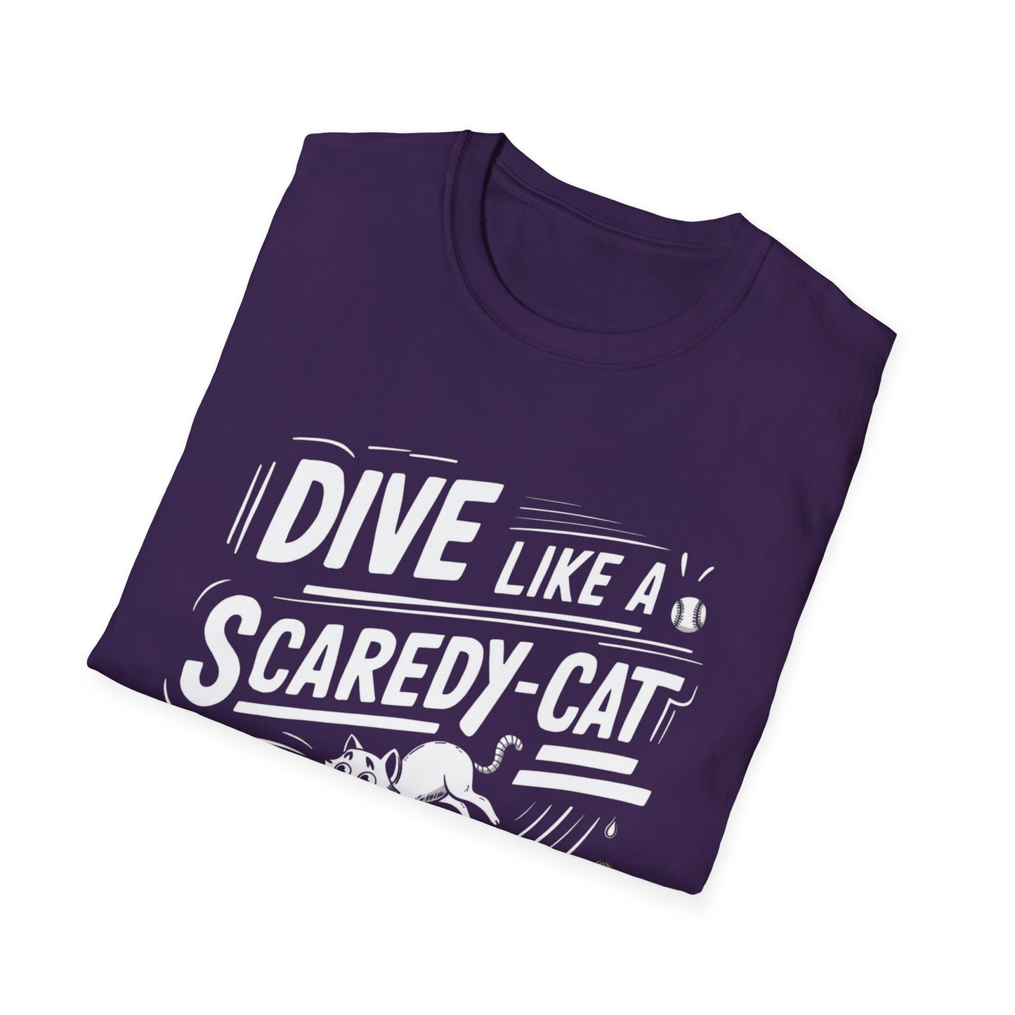 Dive Like Scaredy Cat Cotton Crew Neck Men Tshirt