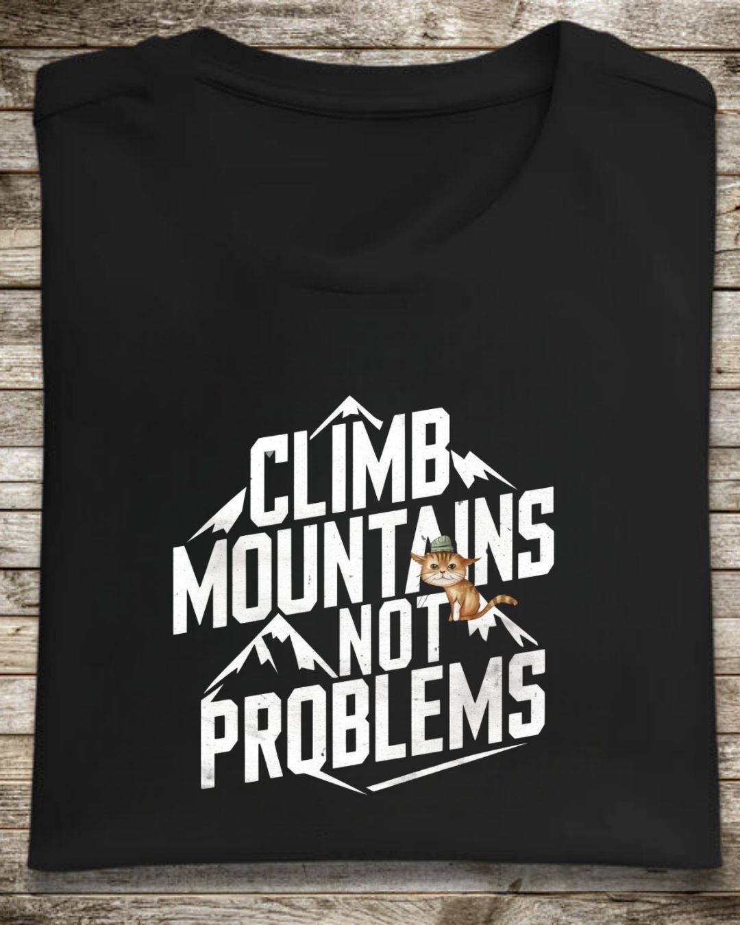 Climbing Mountain No Problem Cotton Men Tshirt