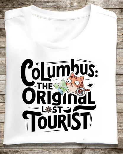 Columbus The Original Lost Tourist Cotton Tshirt