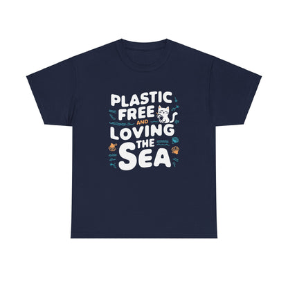 Plastic Free Loving Sea Cotton T-Shirt