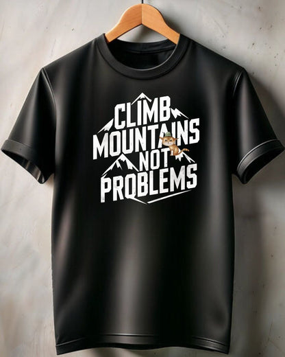 Climbing Mountain No Problem Cotton Men Tshirt