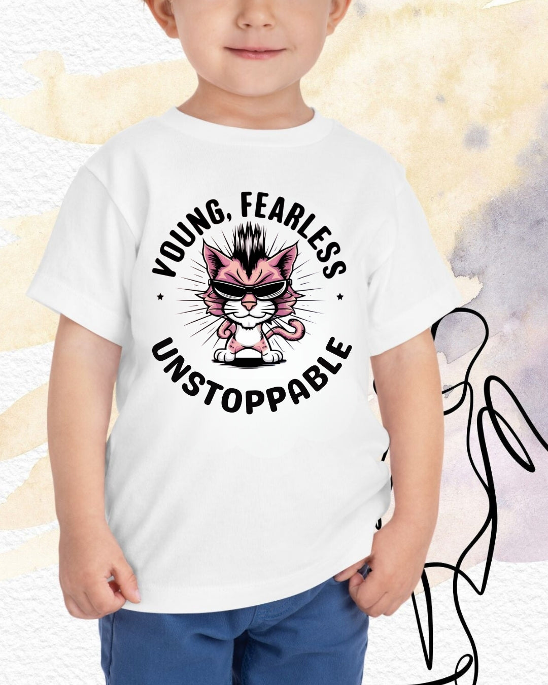 Young Fearless Unstoppable Youth Heavy Cotton T-Shirt