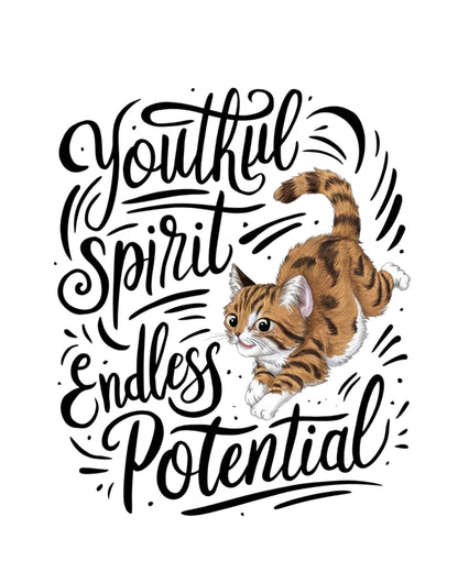 Youthful Spirit Endless Potential Youth Heavy Cotton T-Shirt