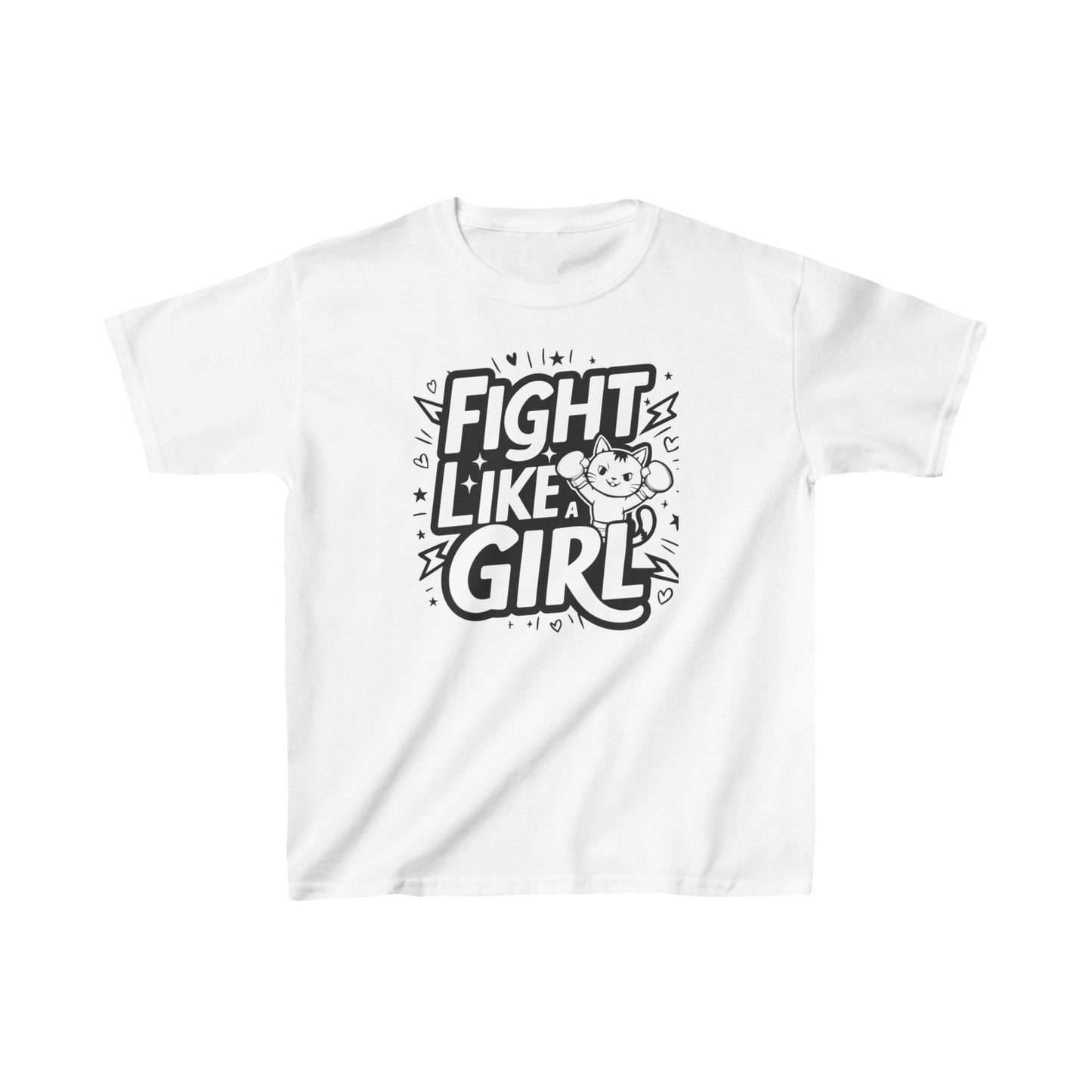 Fight Like Girl Heavy Cotton Kids T-Shirt