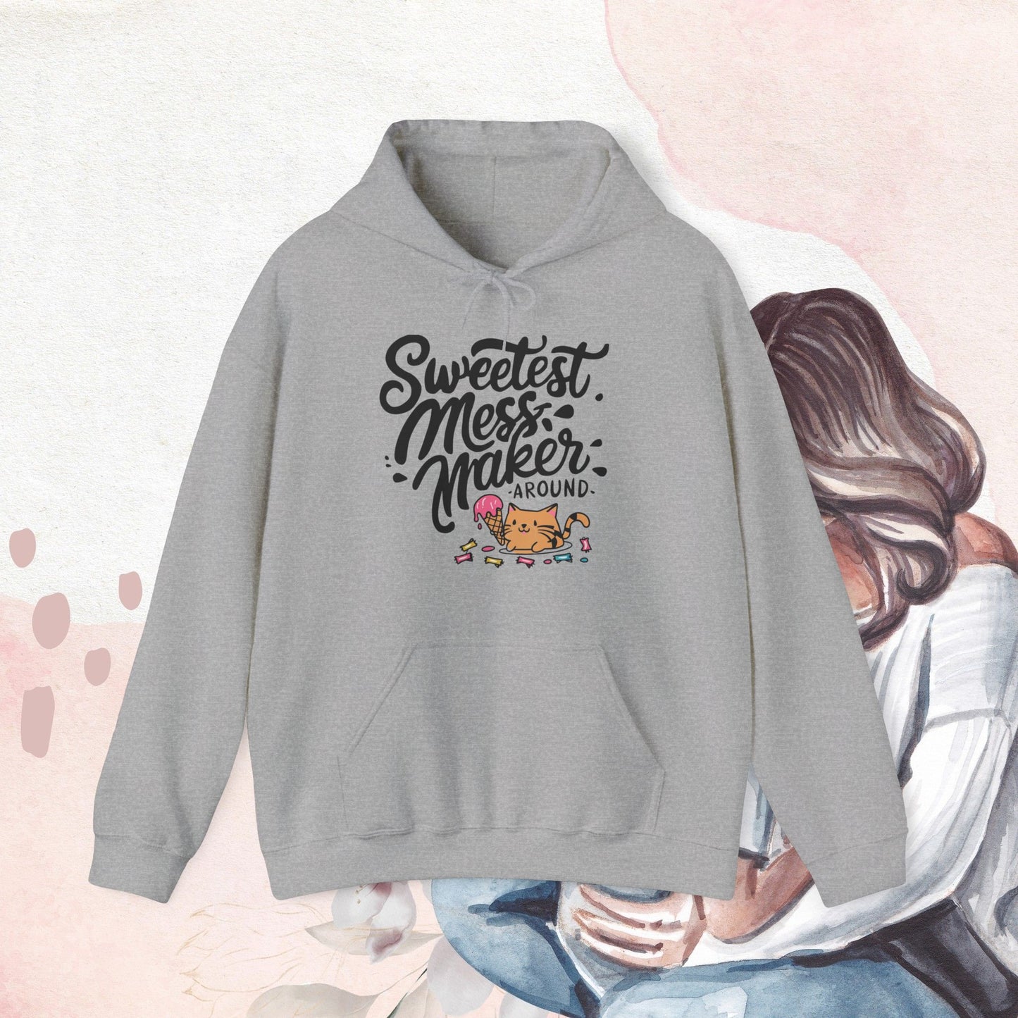 Purrfectly Pampered Unisex Heavy Cotton Hoodie