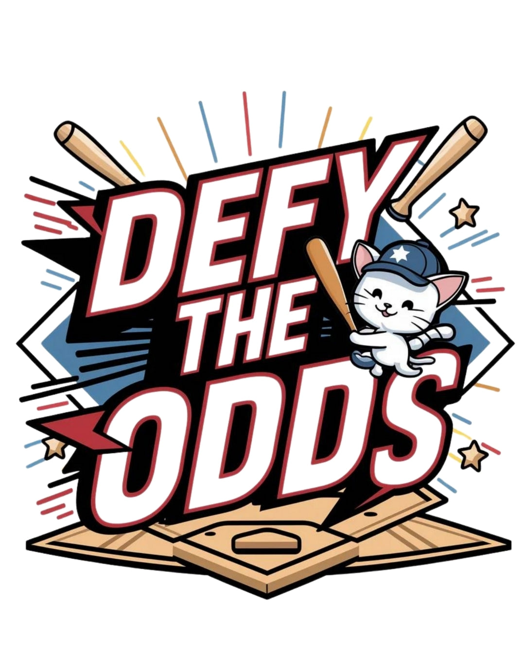 Defy The Odds Baseball Crew Neck Cotton Tees