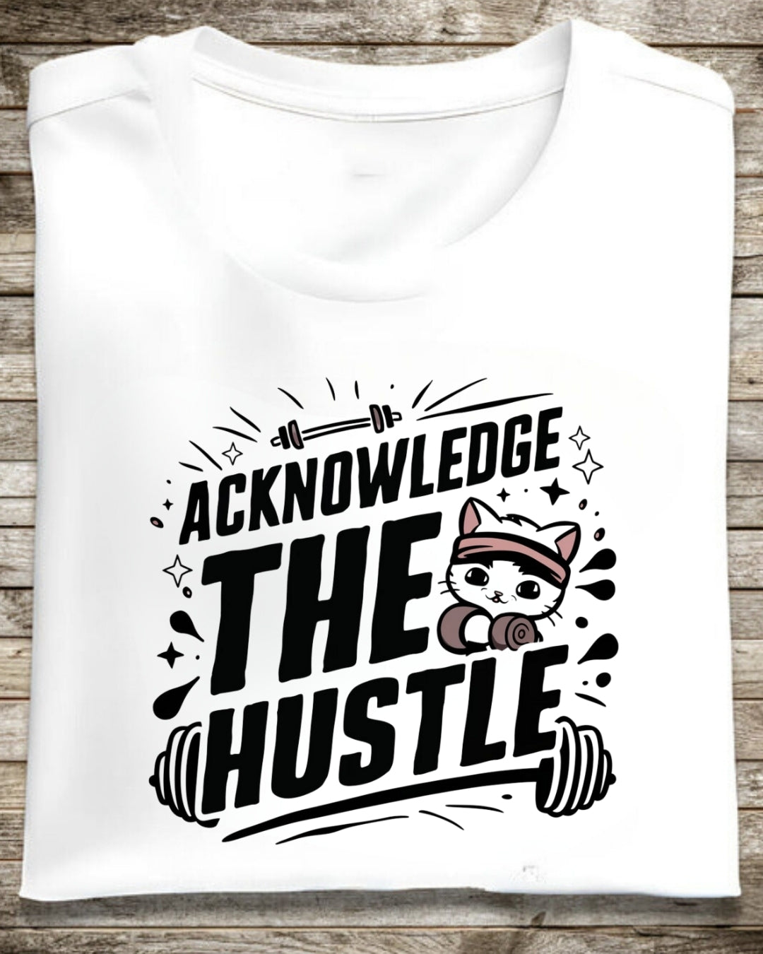 Acknowledge The Hustle  Cotton T-Shirt