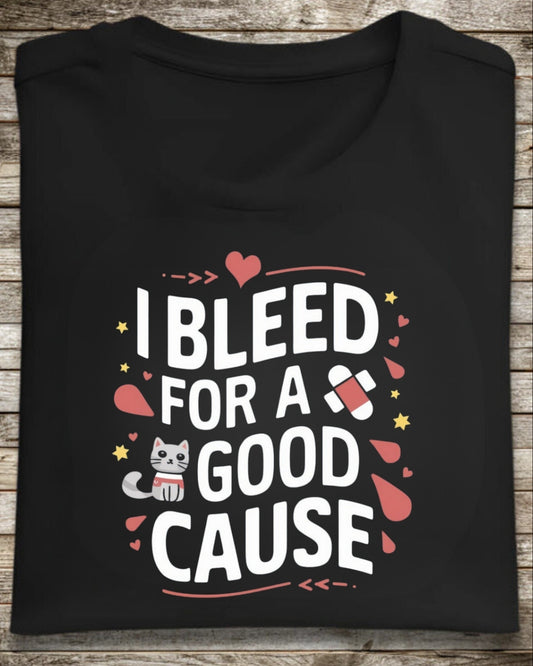 I Bleed For Good Cause Blood Donor Cotton T-Shirt