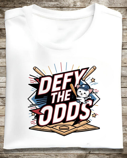 Defy The Odds Baseball Crew Neck Cotton Tees