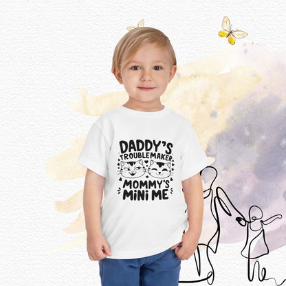 Daddy Little Troublemaker Toddler Cotton T-Shirts