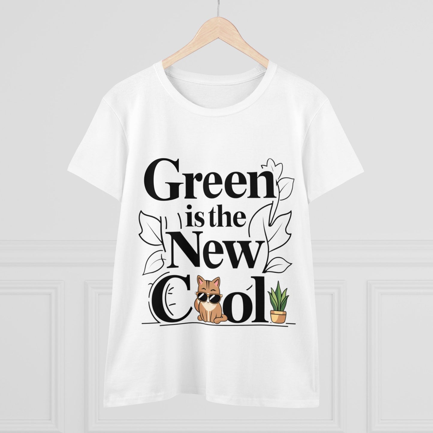 Green Is The New Cool Women Cotton Tshirt