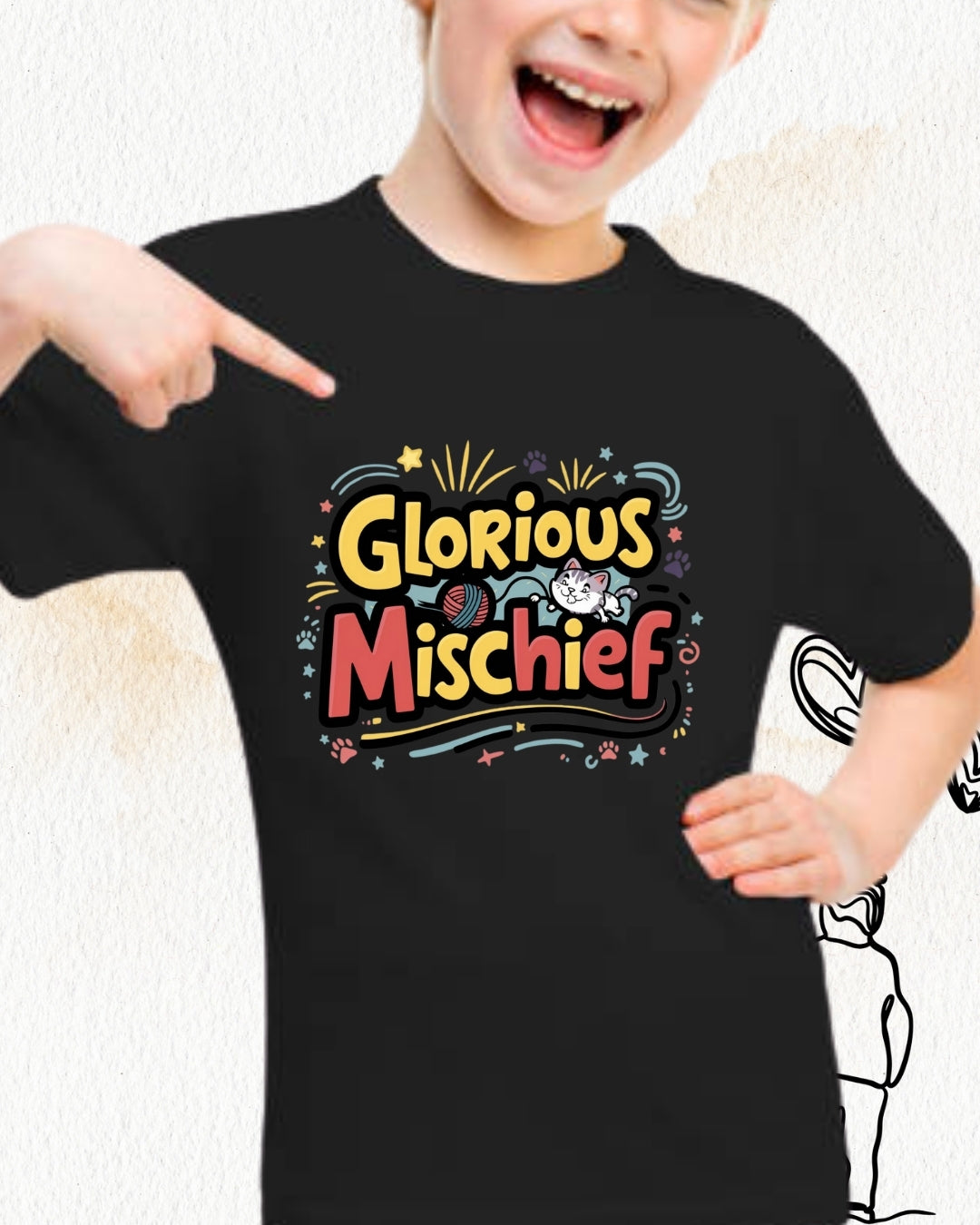 Glorious Mischief Heavy Cotton Kids T-Shirt