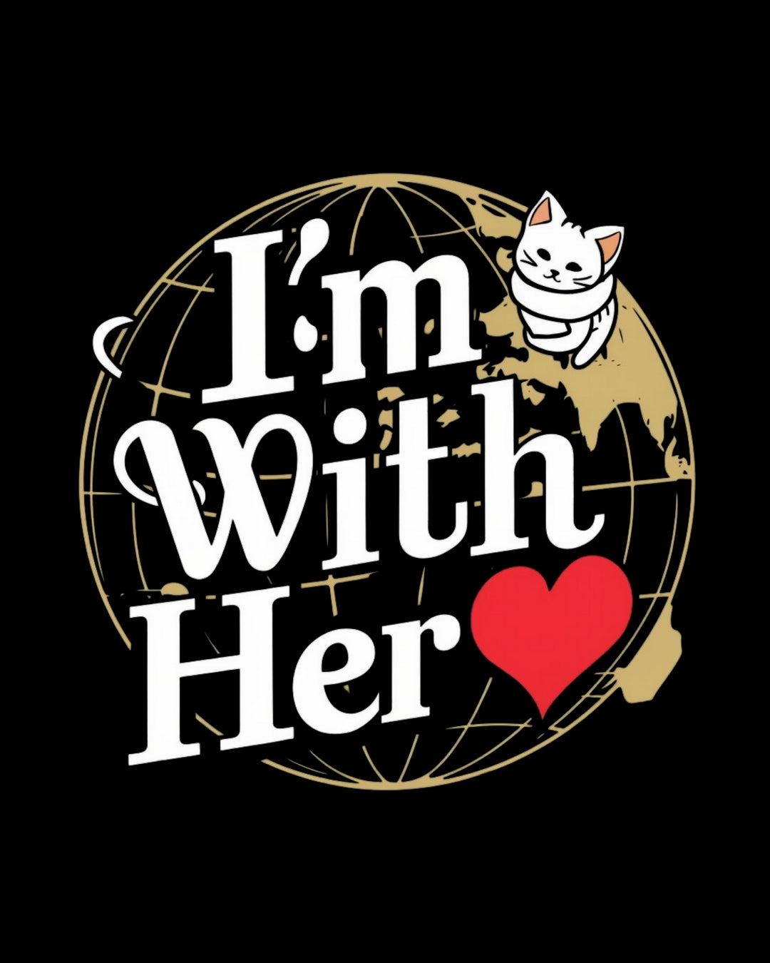 I'm With Her Planet Earth Unisex Cotton T-Shirt