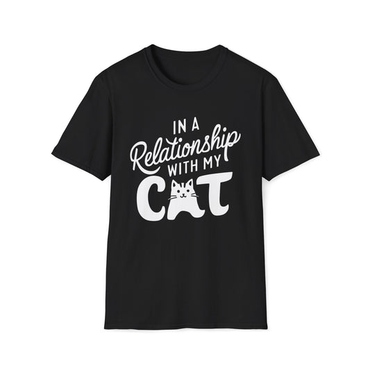 Men's Tshirts In A Relationships With Cat Cat Relationship Short Sleeves Casual Regular Fit Cottagecore Funny Cat Tees