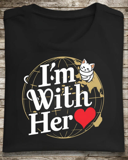 I'm With Her Planet Earth Unisex Cotton T-Shirt