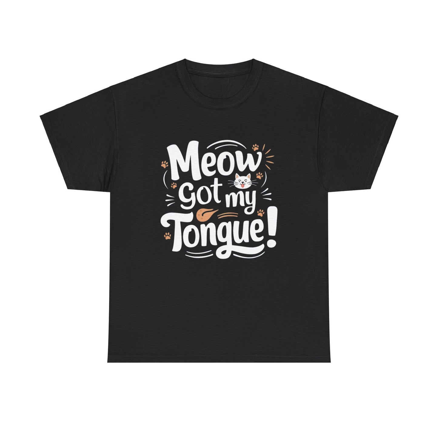 Meow Got My Tongue Idiom Cotton T-Shirts