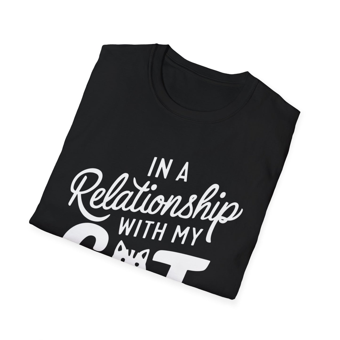 In A Relationship With Cat Cotton Men Tshirt