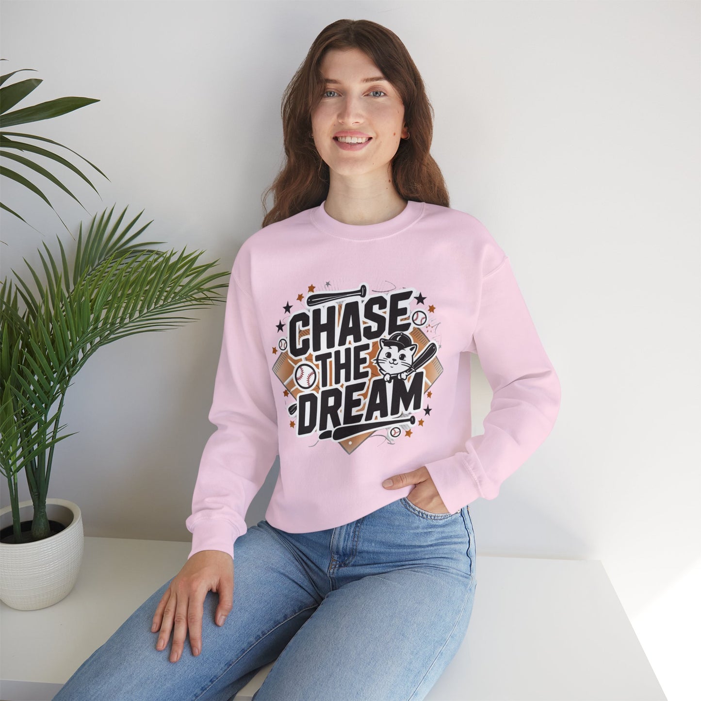 Chase The Dream Heavy Unisex Cotton Crewneck Sweatshirt