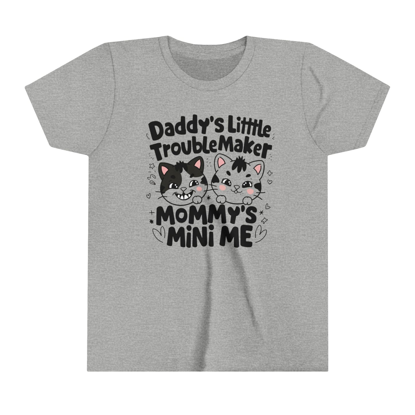 Daddy Little Troublemaker Youth Heavy Cotton T-Shirt