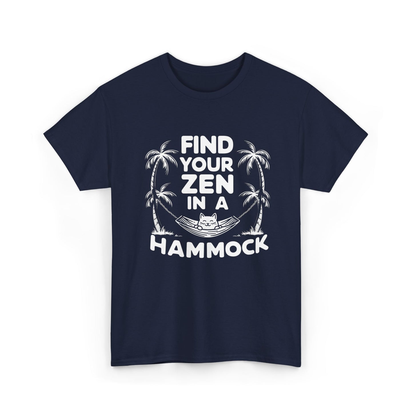 Funny Cat Find Your Zen In A Hammock Gift Men Kids Women Funny Cat tee