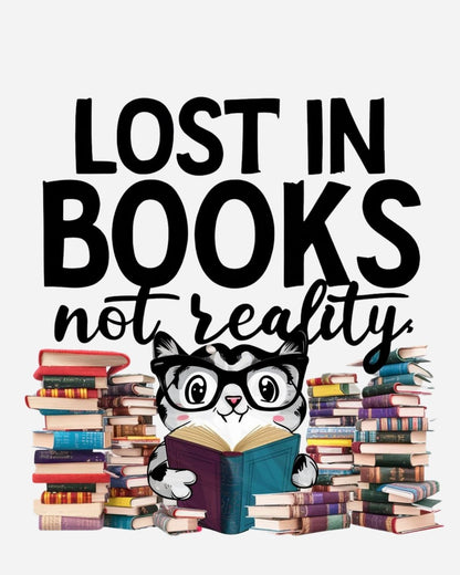 Lost In Book Not Reality Women Cotton Tshirt