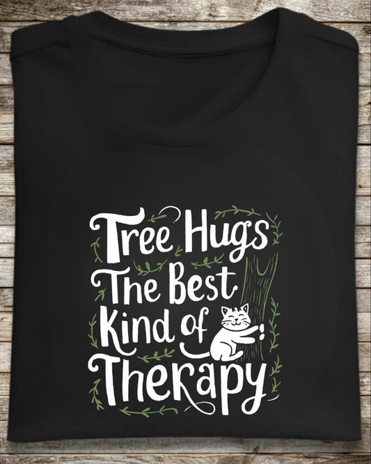 Tree Hug Best Kind of Therapy Cotton T-Shirt