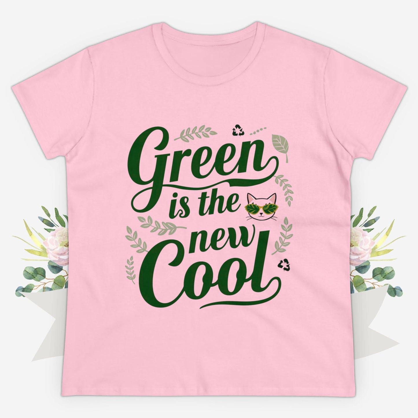 Green Is The New Cool Women Cotton Tshirt