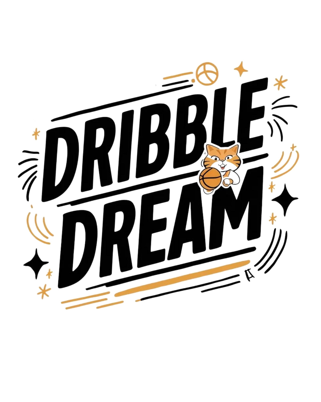 Dribbles Dream Basketball Cotton Tee