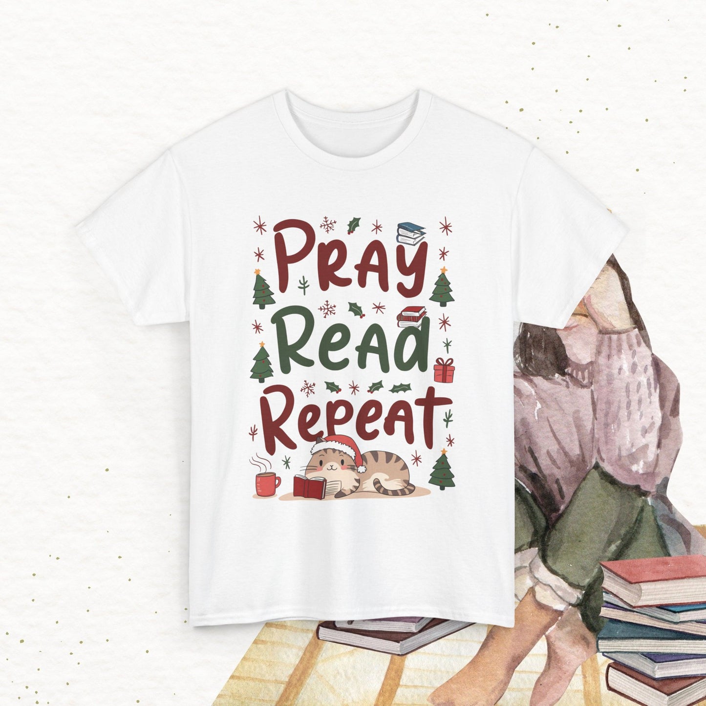 Pray Read Repeat Cotton Tshirts