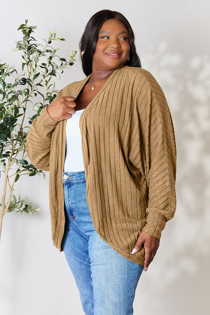 Long Sleeve Ribbed Cocoon Cardigan