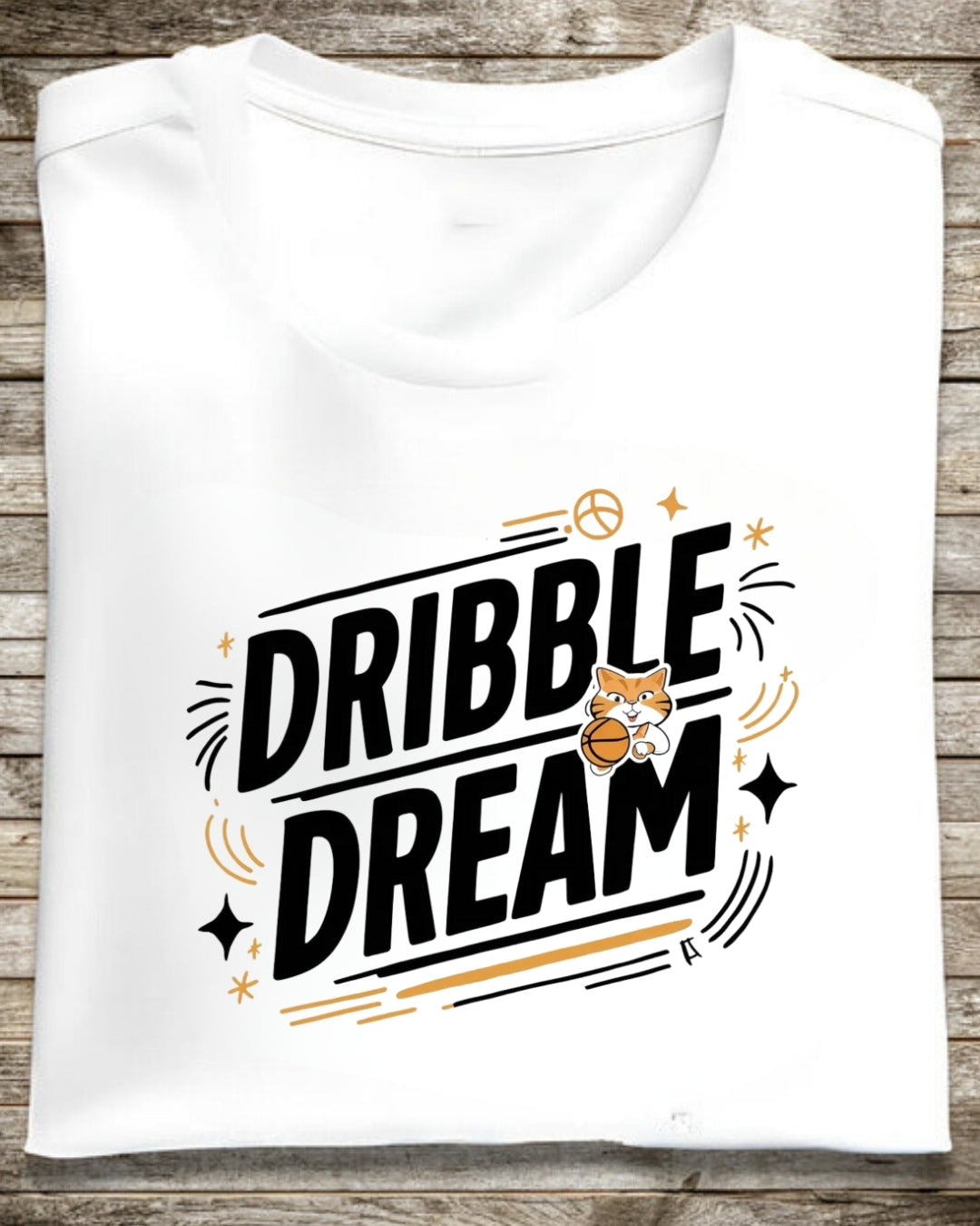 Dribbles Dream Basketball Cotton Tee