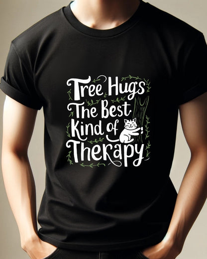 Tree Hug Best Kind of Therapy Cotton T-Shirt