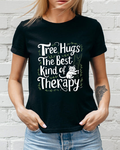 Tree Hug Best Kind of Therapy Cotton T-Shirt