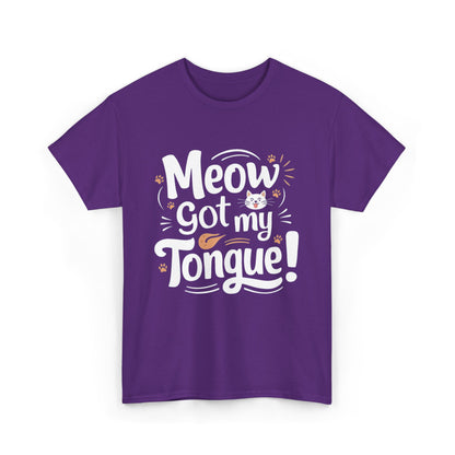 Meow Got My Tongue Idiom Cotton T-Shirts