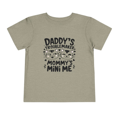 Daddy Little Troublemaker Toddler Cotton T-Shirts