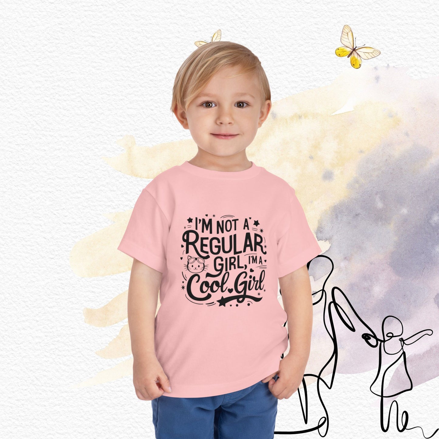 I am Not Regular Girl I am Cool Girl Toddler Cotton T-Shirts