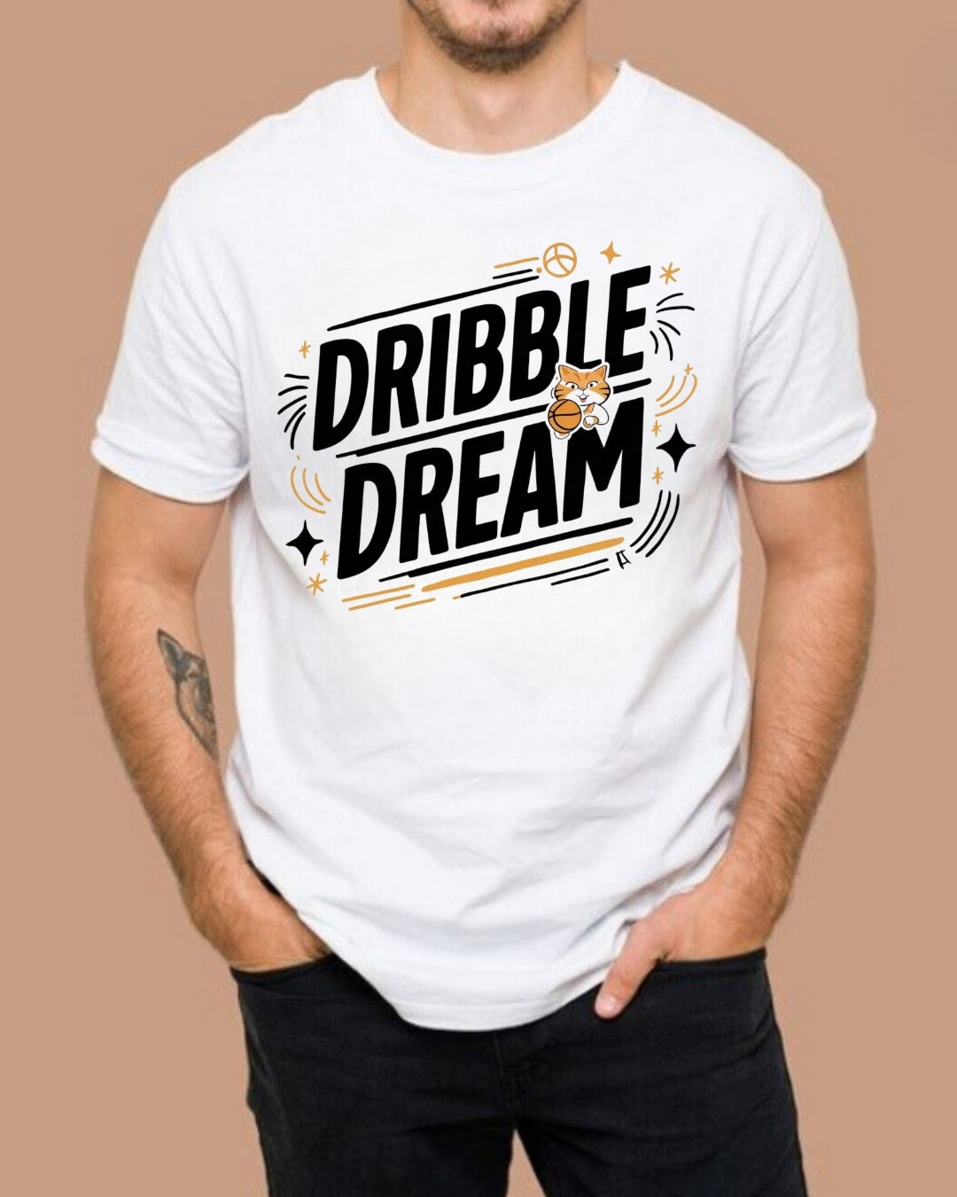 Dribbles Dream Basketball Cotton Tee