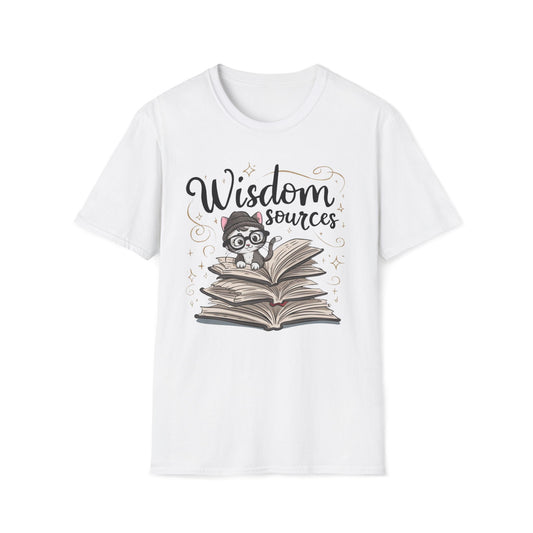 Men's T-Shirt Wisdom Sources Grandpa Short Sleeve Casual Regular Fit Cottagecore Grandma Funny Cat Tee