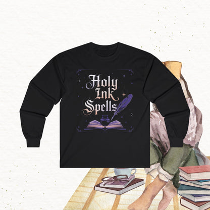 Holy Ink Spells Cotton Long Sleeve Tshirt