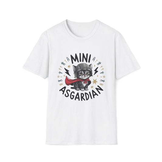 Men's Tees Mini Asgardian kitten Short Sleeves Casual Regular Fit Cotton Funny Cat T-Shirt